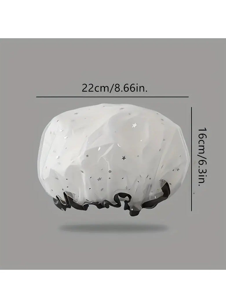 أوريتي غطاء دش مزدوج الطبقة مقاوم للماء للشعر الطويل والقصير والمجعد-قابل لإعادة الاستخدام ومثالي للنساء والفتيات - Image 3