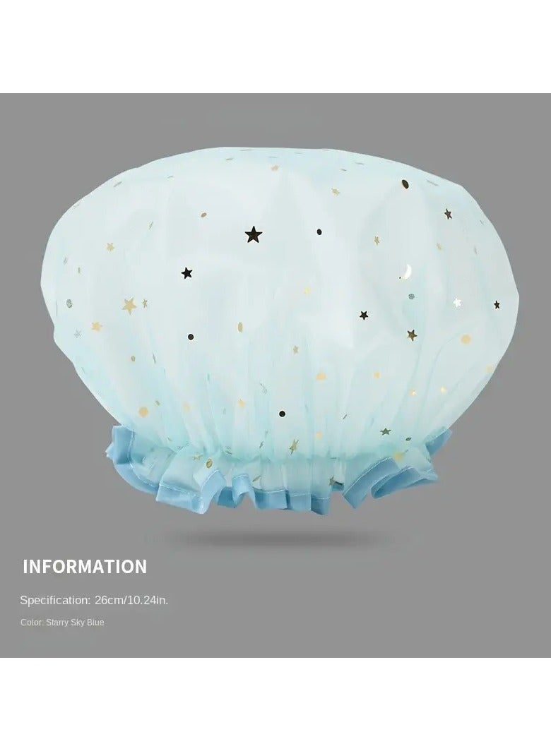 أوريتي غطاء دش مزدوج الطبقة مقاوم للماء للشعر الطويل والقصير والمجعد-قابل لإعادة الاستخدام ومثالي للنساء والفتيات - Image 4