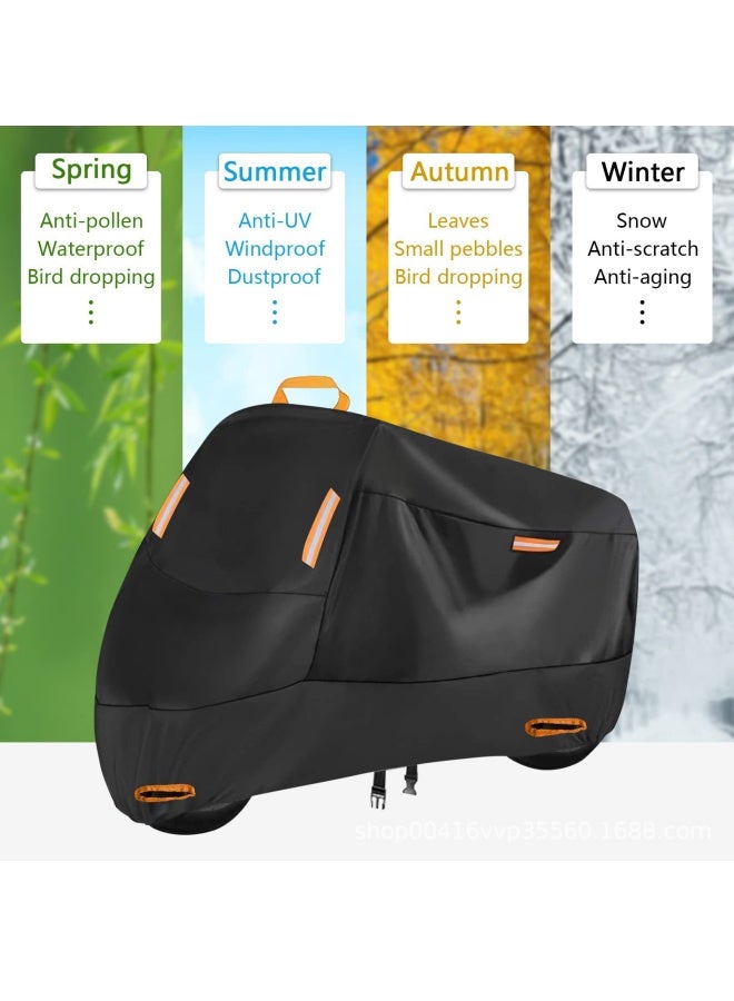 Generic Motorcycle Cover, Dustproof and Waterproof, Suitable for All Weather, 210D Oxford UV Protection, Durable Motorcycle Cover, Suitable for Most Motorcycles XXXXL  - Image 1