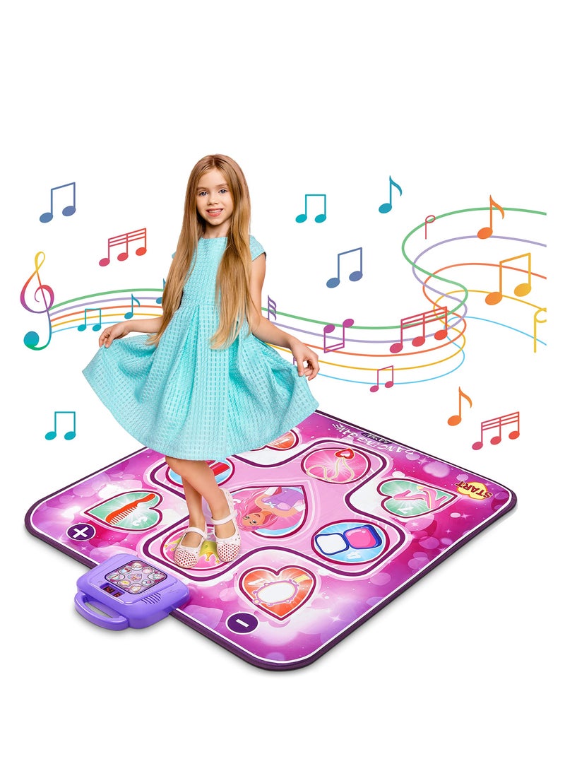 SYOSI Dance Mat, Dance Pad Music Mat with LED Lights, Adjustable Volume, Built-in Music, Dance Game Gift for Kids Girls Boys (4-8 Years Old) - Image 3