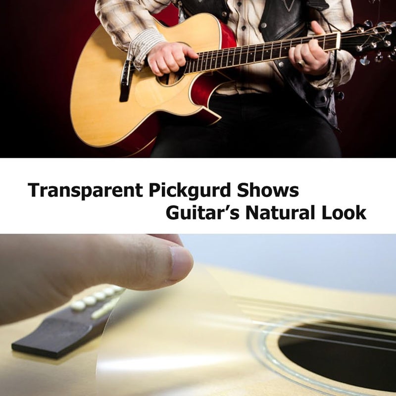 Healing Shield Premium Acoustic Guitar Pickguard Pick Guard, Transparent Self-Adhesive, Scratch Resistant Protection Coating, Anti-Dust, Anti-Fingerprint, Made in South Korea, Clear Matte, Style Type - Image 4