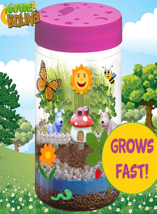 Nature Bound Light-Up Terrarium Kit with LED Light for Kids - Includes Puppy Animal Theme - STEM Science Kit for Boys & Girls - Plant Gardening Gifts for Children (Pink) - Image 5
