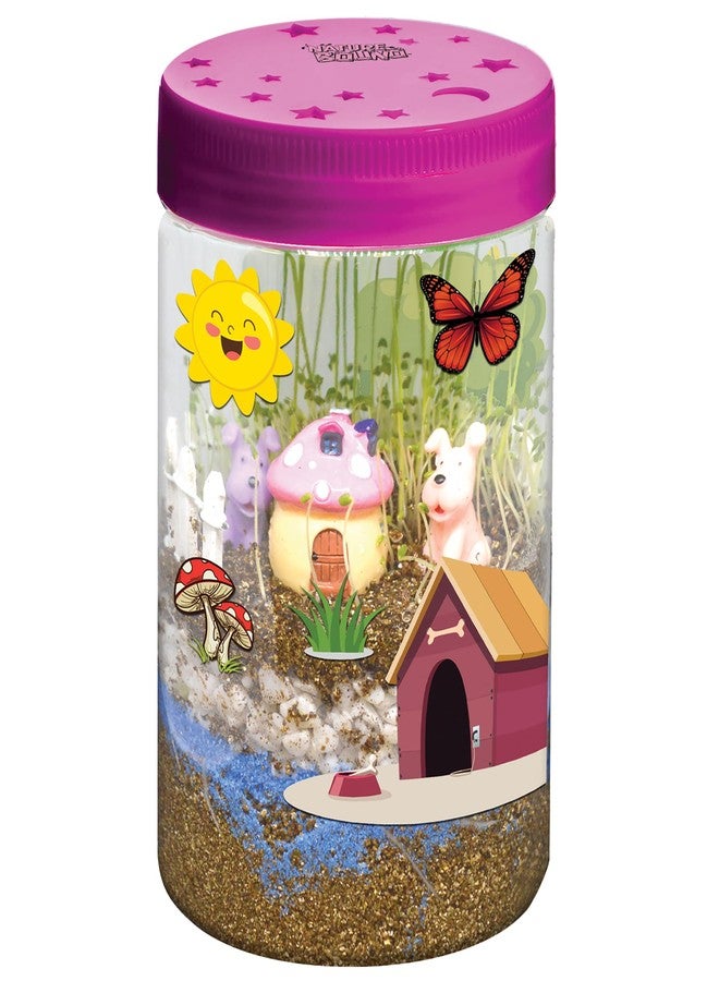 Nature Bound Light-Up Terrarium Kit with LED Light for Kids - Includes Puppy Animal Theme - STEM Science Kit for Boys & Girls - Plant Gardening Gifts for Children (Pink) - Image 4