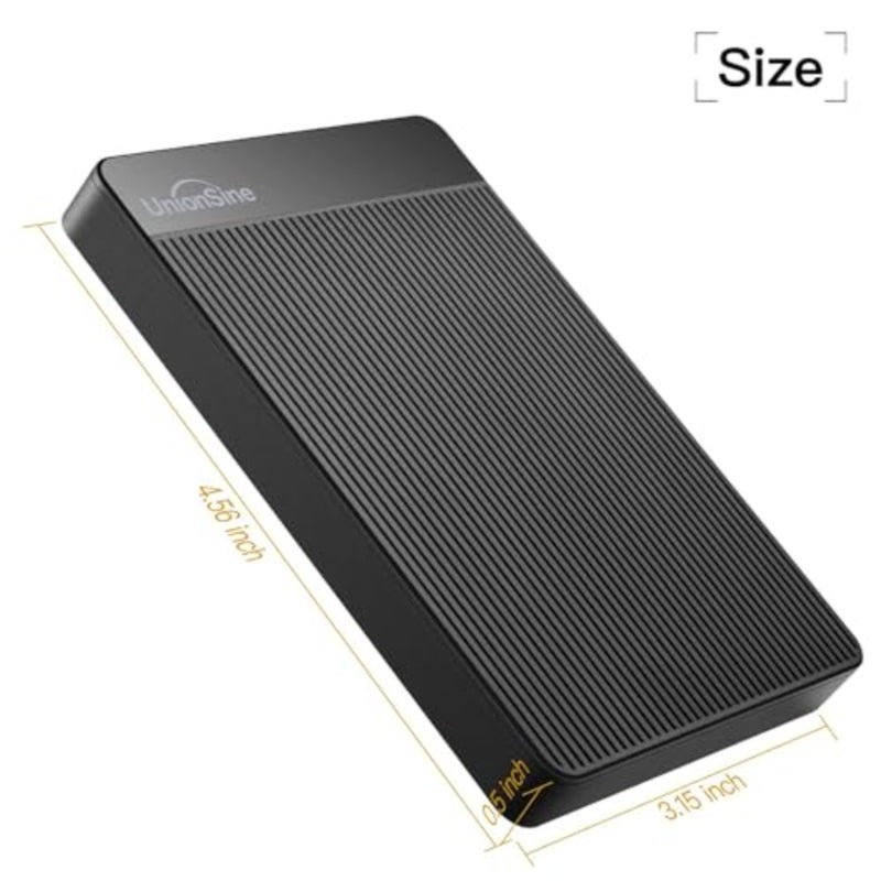 محرك أقراص صلبة خارجي محمول فائق النحافة USB 3.0 HDD تخزين أسود، نقل بيانات عالي السرعة، تصميم مقاوم للصدمات، متوافق مع أجهزة الكمبيوتر الشخصية، سطح المكتب، الكمبيوتر المحمول، Xbox One، PS4 - Image 3