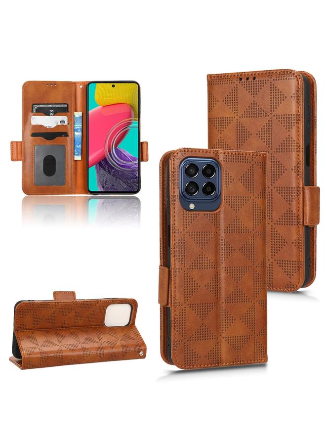 اس-توب جراب لهاتف Samsung Galaxy M53 5G، جراب جلدي بتصميم مثلث متماثل - Image 1