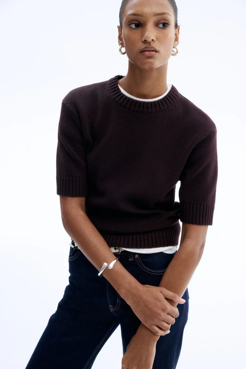 H&M Knitted wool T-shirt