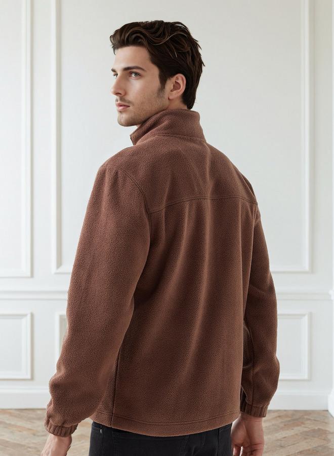 سبلاش فيڤ جاكيت رجالي بسحاب من الفليس بقصة عادية - Image 3