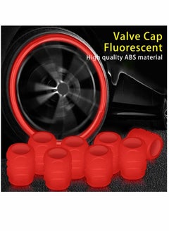 Y&D 24PCS Car Valve Cap Tire Stem Caps Noctilucous Illuminated Air Cover Auto Wheel Cap, Accessories, Universal for Truck Motorcycles Bike Tires (Red)  - Image 3
