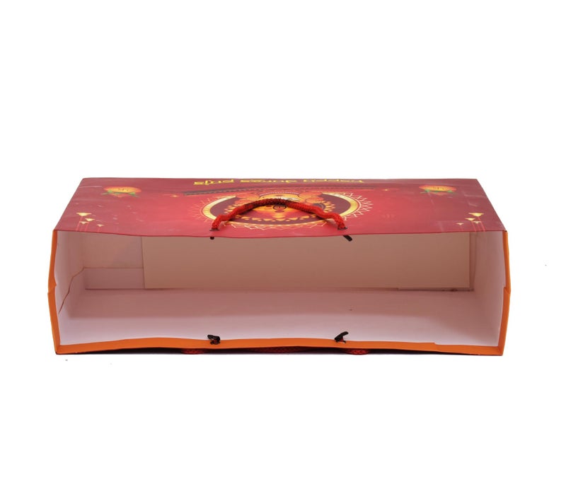 PPJ ® -HAPPY DURGA PUJA / NAVRATRI / DURGA ASHTMI / DURGOTSAVA/ DURGA MAHOTSAV (10 Pcs.) PAPER CARRY BAG, 10 Inch X 14 Inch X 4 Inch for HOLI FUNCTION/ /RETURN GIFTS/ DIWALI /GANESH CHATURTHI / GANPATI GIFT BAGS/GIFT COVERS(Pack of 10) - Image 5