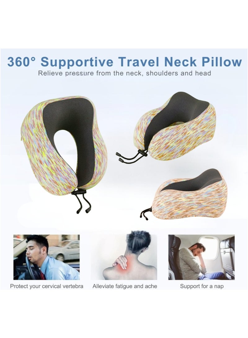 VIO Travel Pillow Memory Foam Neck Pillow U Shape Head Pillow With Comfortable Breathable Washable Cover Pillow for Car Airplane Bus Train Travel Home Use  - Image 3