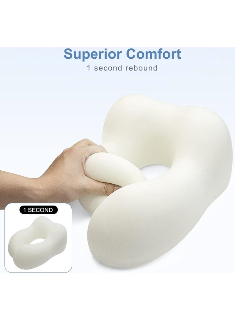 VIO Travel Pillow Memory Foam Neck Pillow U Shape Head Pillow With Comfortable Breathable Washable Cover Pillow for Car Airplane Bus Train Travel Home Use  - Image 4