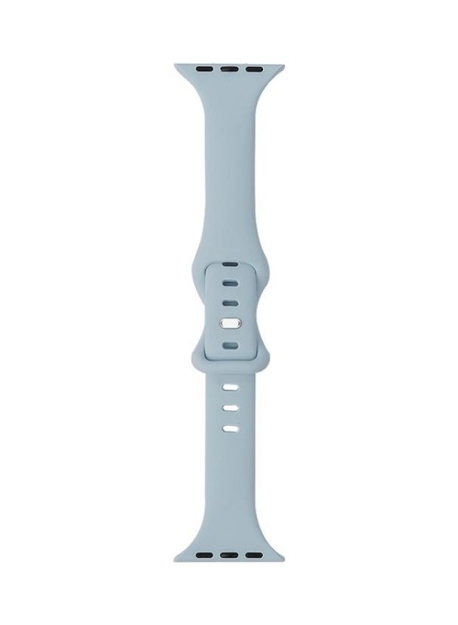 NIBEMINENT Silicone Replacement Strap Watchband For Apple Watch Series 6/SE/5/4/3/2/1 42-44mm Sky Blue