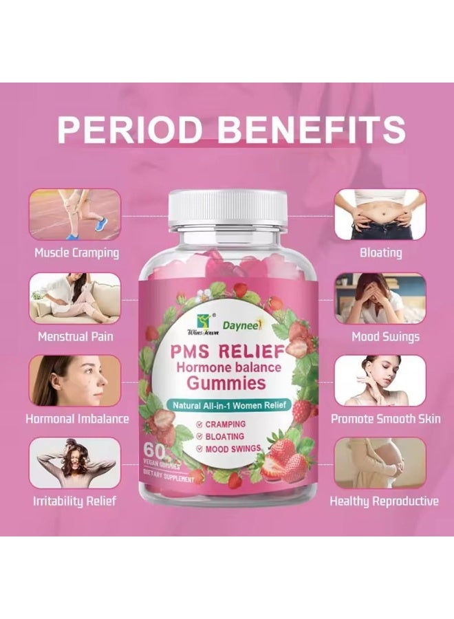 Wins Town حلوى تخفيف متلازمة ما قبل الحيض للنساء - 60 حبة - Image 5