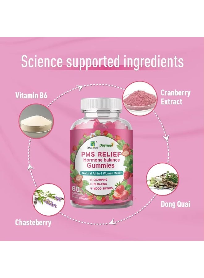 Wins Town حلوى تخفيف متلازمة ما قبل الحيض للنساء - 60 حبة - Image 4