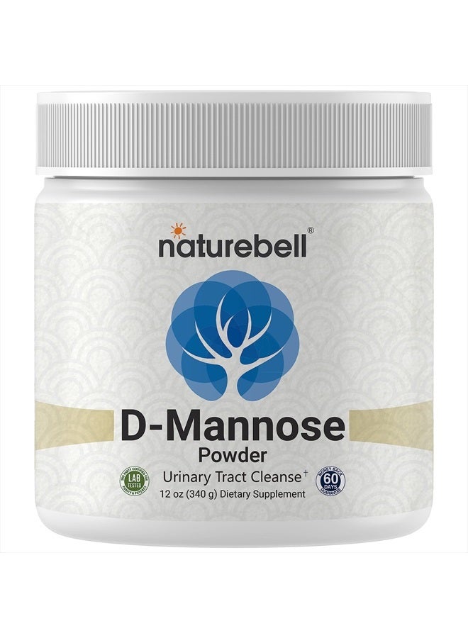 NatureBell D Mannose Powder, 12oz | Instantized for Max Absorption – Fast Acting Cleanse – Urinary Tract & Bladder Health Support – Flush UTI Impurities – Non-GMO, Vegan - Image 1