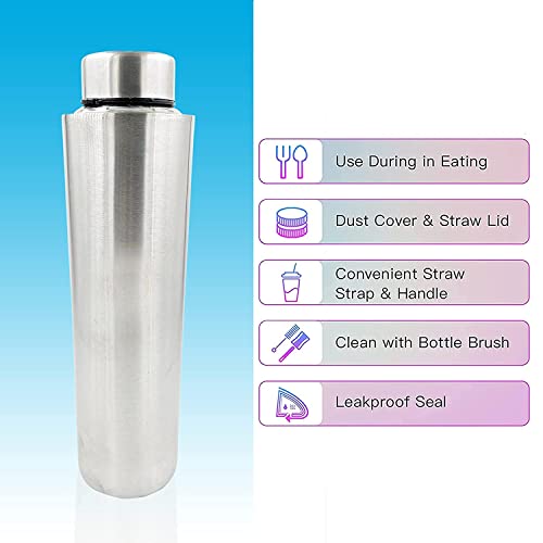 SJE WARE Sjeware Stainless Steel Water Bottle, Fridge Water Bottle Set Size - 1 Liter Set of 3 - Image 2