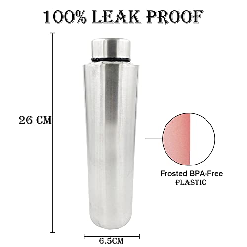 SJE WARE Sjeware Stainless Steel Water Bottle, Fridge Water Bottle Set Size - 1 Liter Set of 3 - Image 3