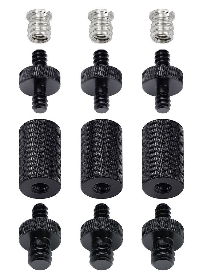 Frgyee 12 Pcs 1/4" 3/8" Camera Screws Adapter, Tripod Screw Adapter Converter Light Stand Adapter for DSLR Camera Tripod Mount, Shoulder Rig, Flash Light Stand, GoPro Tripod Mount - Image 1
