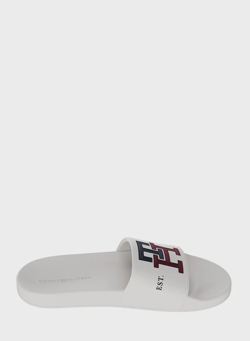 TOMMY HILFIGER Logo Print Flip Flops