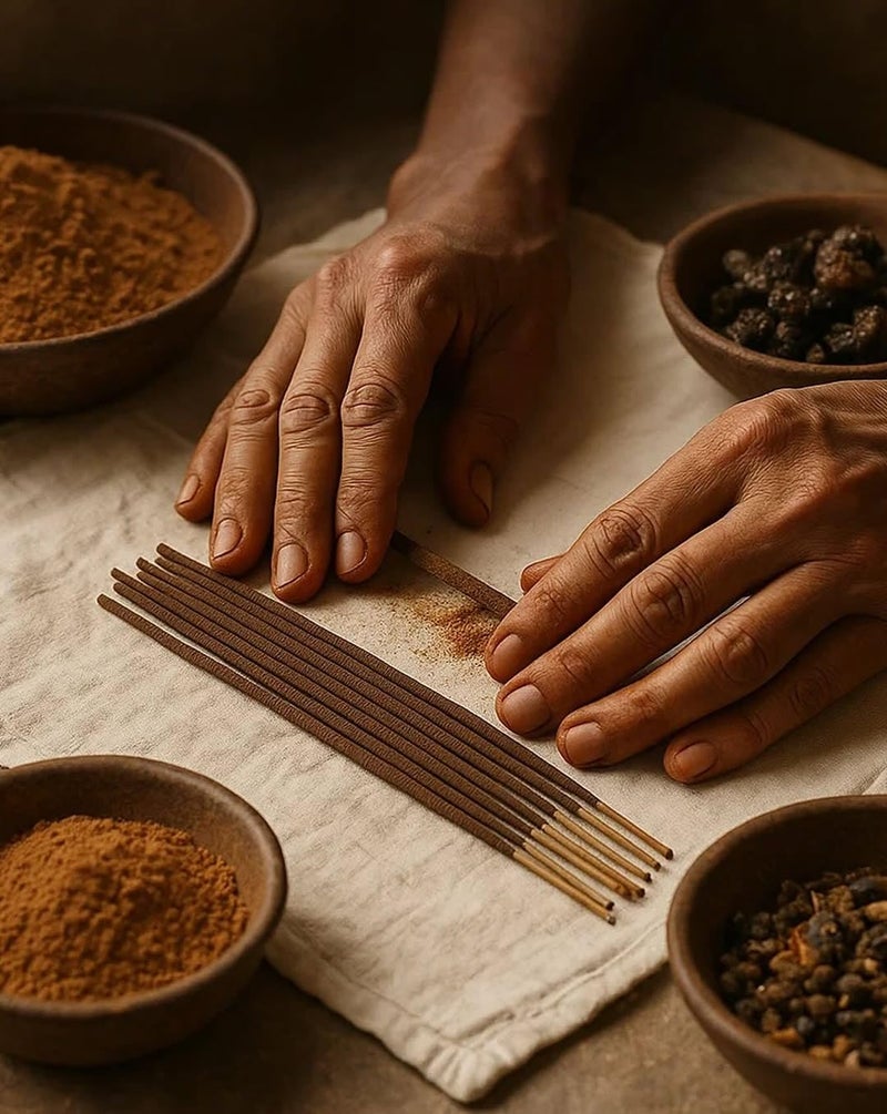 Parimal Hand Rolled Yatra Agarbathi (120-130 Sticks) (180 gm) | Burning Time - 45-60 Min | Natural Incense with Sandal & Resin| Fresh Fragrance for Meditation & Relaxation | Each 60 Gram | Pack of 3 - Image 5