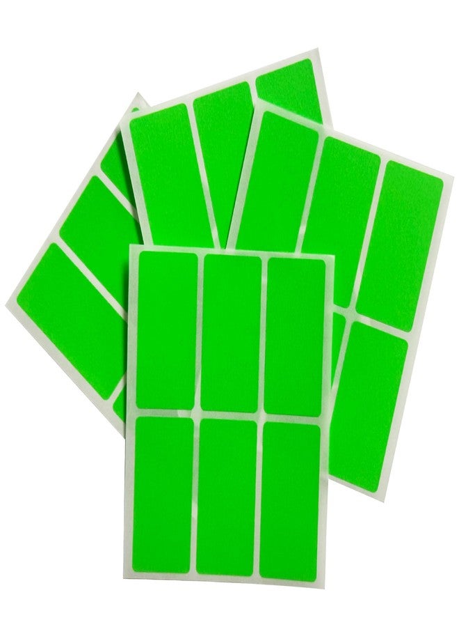 Janrax Pack of 24 Fluorescent Green 25x50mm Rectangular Labels - Adhesive Stickers - Image 2