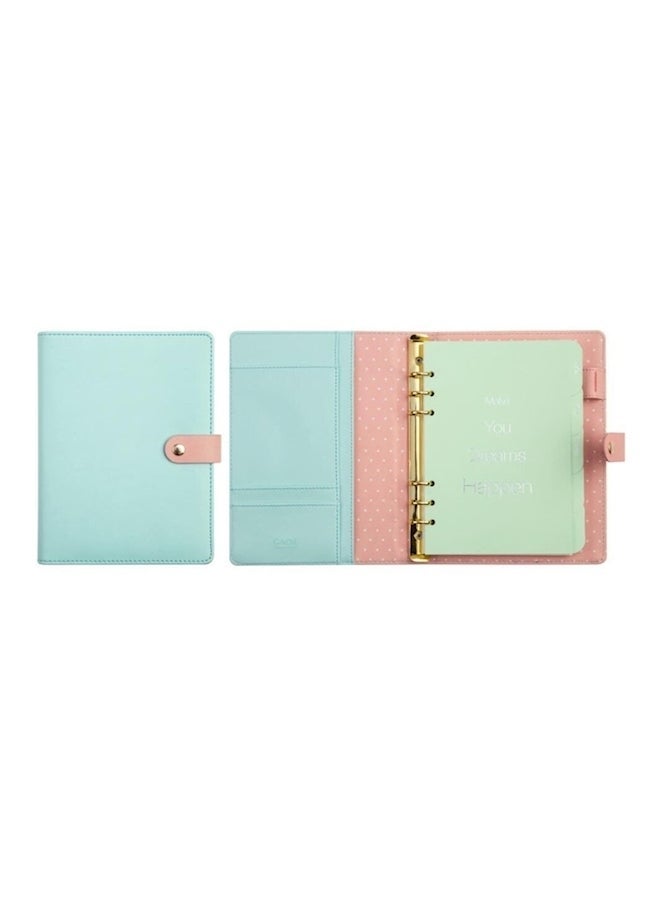 نيبمينينت Classic Notebook With Pen Holder Cyan/Pink - Image 2