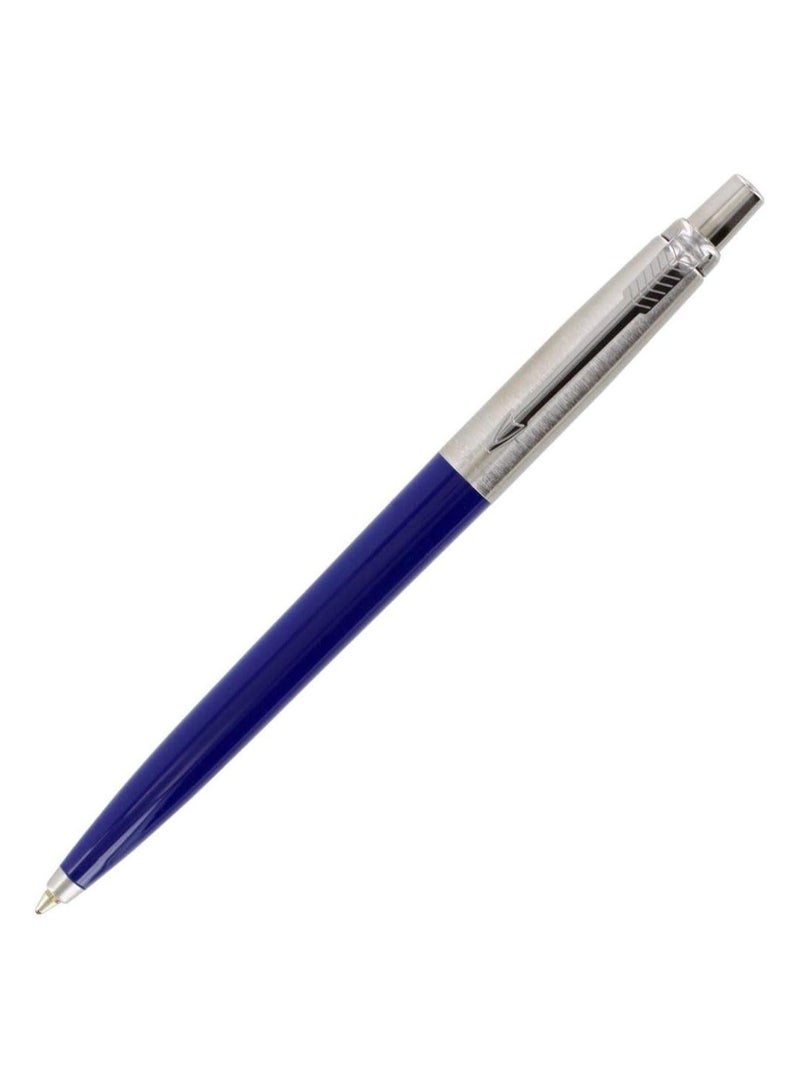 Parker Jotter Ball Point Pen, Blue with Chrome Trim, Medium Point  Ink, Gift Box (Made in France) - Image 1