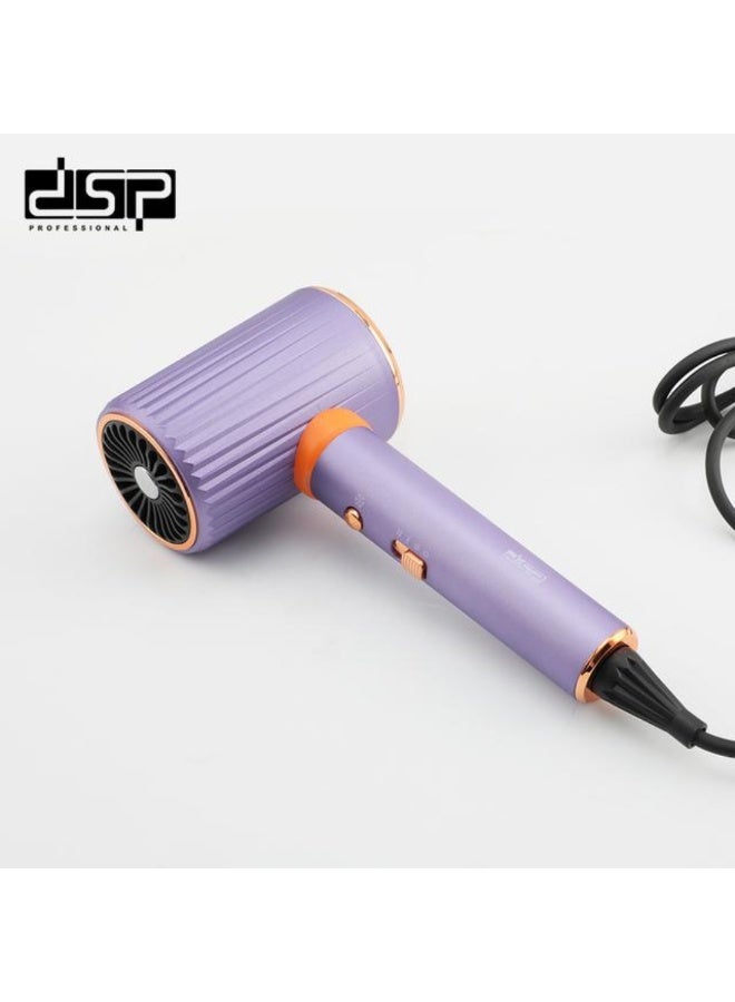 DSP Professional Exquisite Hair Dryer 15000 RPM High Speed Brushless Motor with Magnetic Nozzle, Purple and White, Fast Drying for Salon Home Use - Image 3