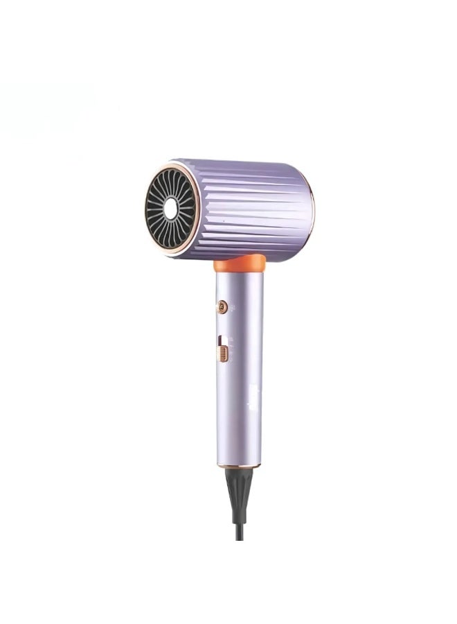 DSP Professional Exquisite Hair Dryer 15000 RPM High Speed Brushless Motor with Magnetic Nozzle, Purple and White, Fast Drying for Salon Home Use - Image 1
