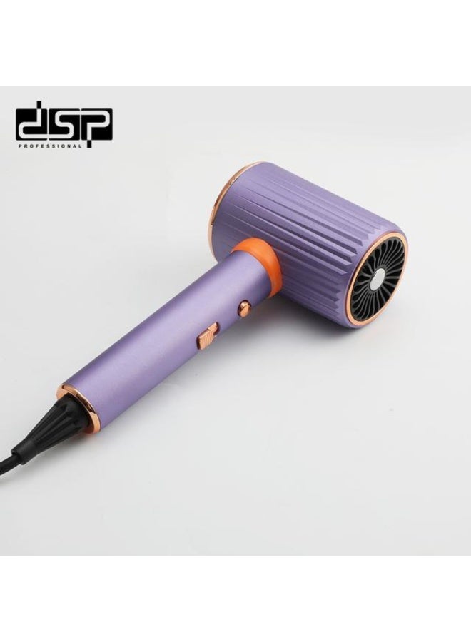 DSP Professional Exquisite Hair Dryer 15000 RPM High Speed Brushless Motor with Magnetic Nozzle, Purple and White, Fast Drying for Salon Home Use - Image 4