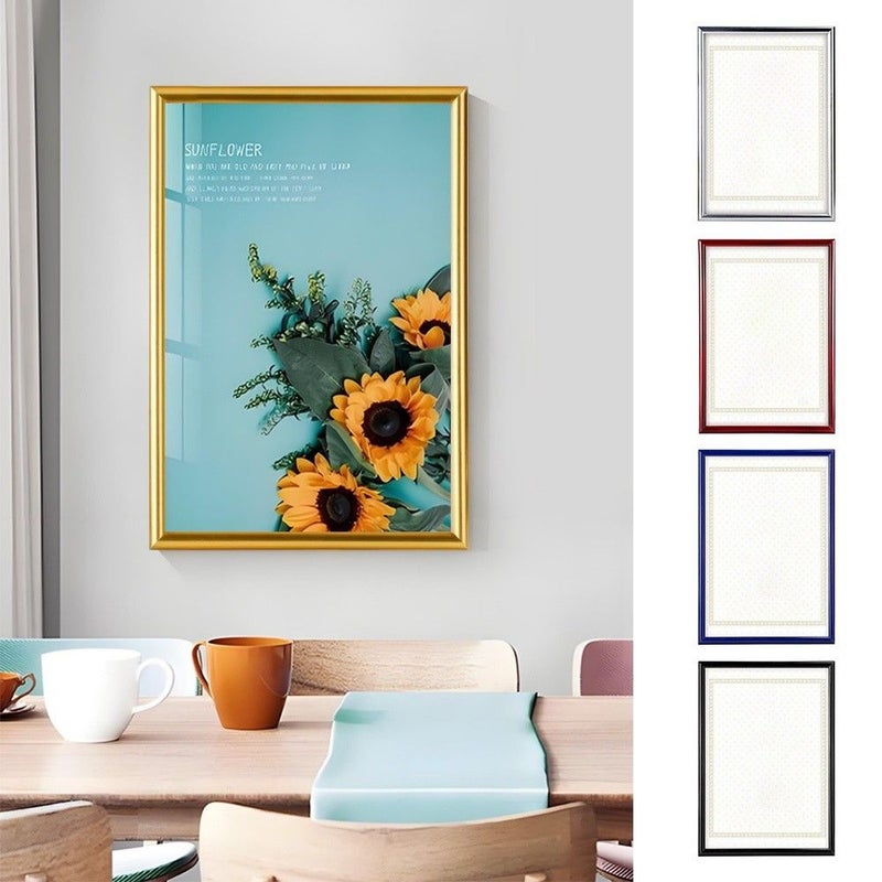 A4 Certificate Frame Golden PVC Business License Award Box Poster Display - Image 1