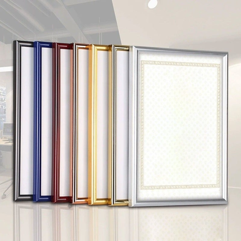 A4 Certificate Frame Golden PVC Business License Award Box Poster Display - Image 2