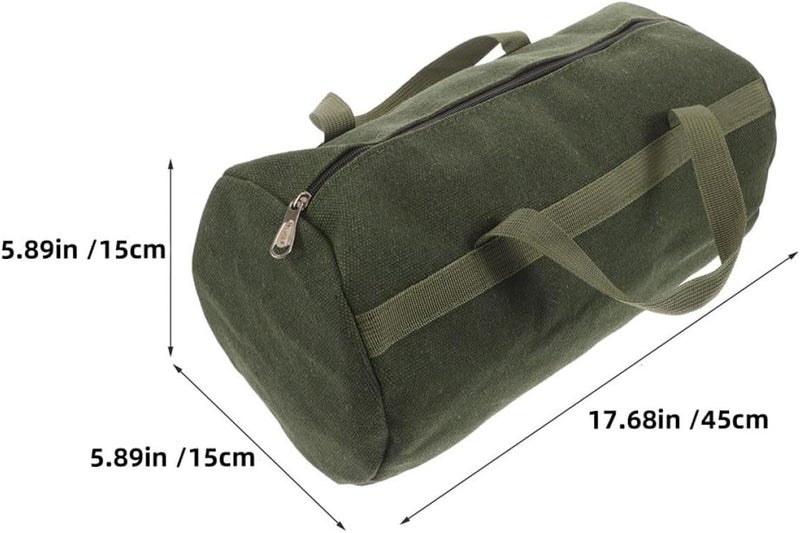 SHOWERORO Electrician Tool Pouch Large Capacity Canvas Tool Bag Organizer Heavy Duty Wrench Pouch for Repairmen Mechanics and Car Maintenance with Detachable Compartments 45x15cm - Image 2