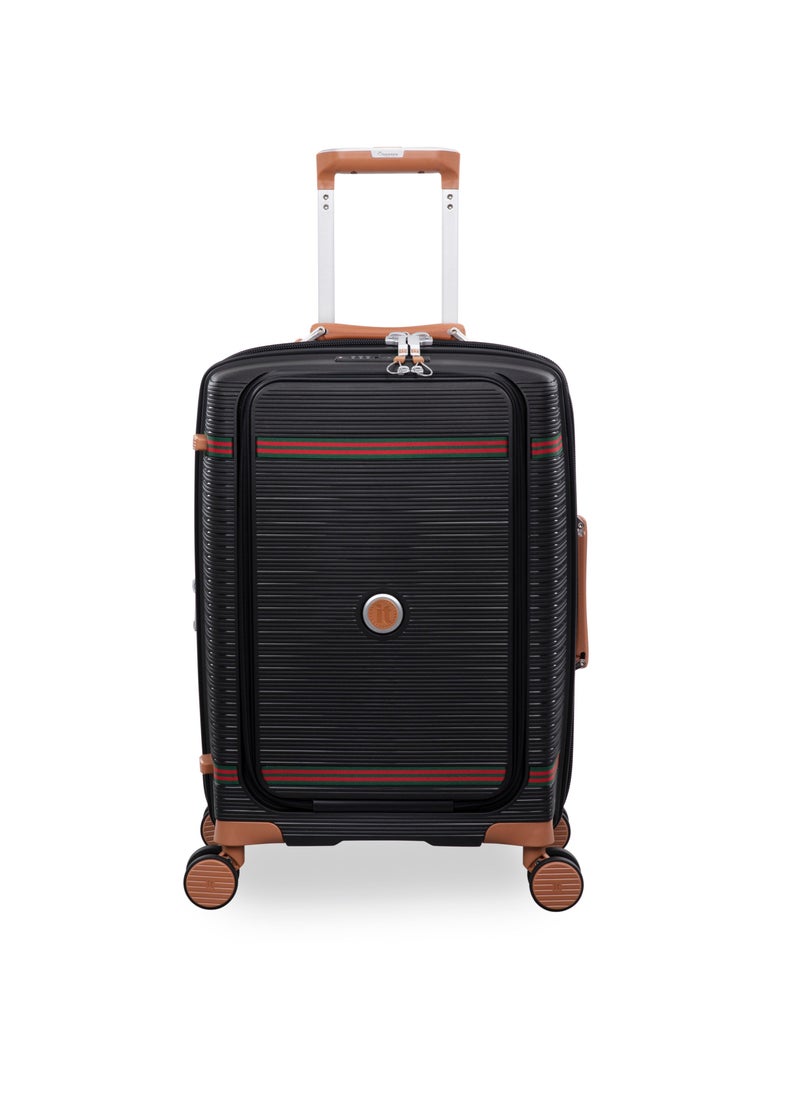 it Luggage Illustrious II, Unisex Polypropylene Material Hard Case Luggage, 8x360 degree Spinner Wheels, Expandable Trolley Bag, Double TSA lock, SKU15-3108B08, Cabin With Packet Size, Color Black  - Image 2