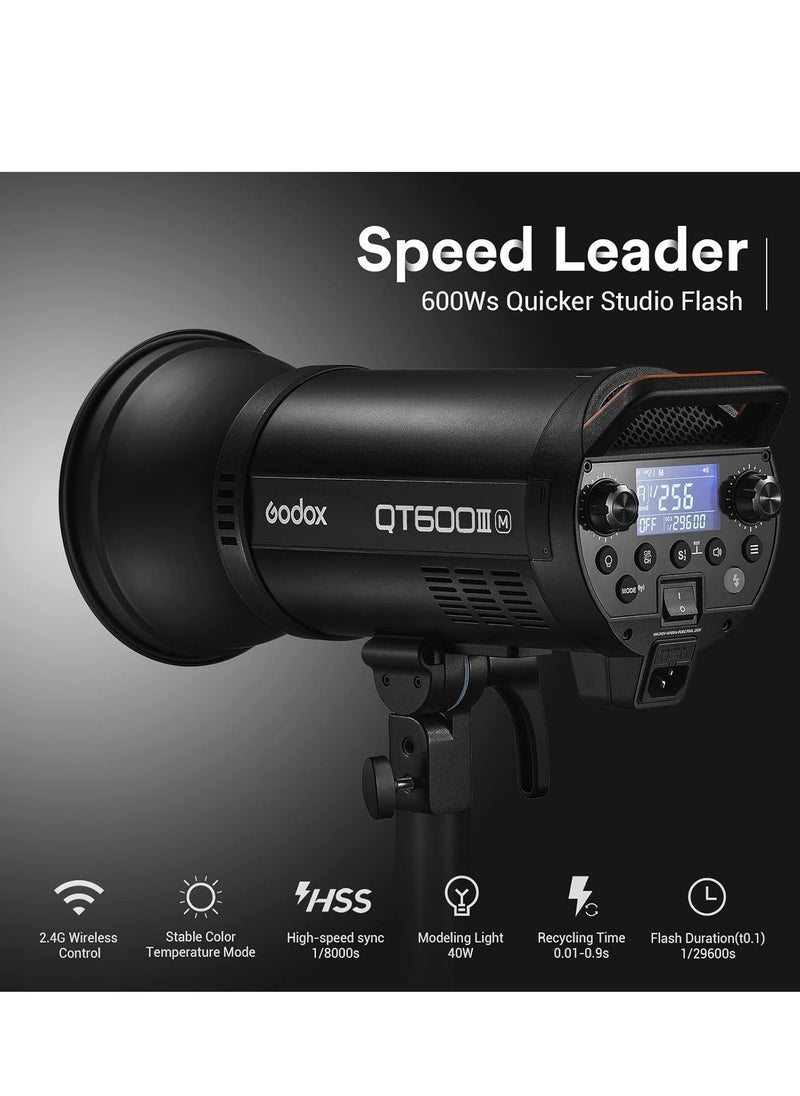 جودوكس QT600IIIM Studio Strobe Flash Light, 600 Ws HSS Professional Photography Studio Lights, 2.4G Wireless X System, 0.01-0.9s Recycling, Bowens Mount, for Shooting Advertisements, Dynamics,  - Image 4