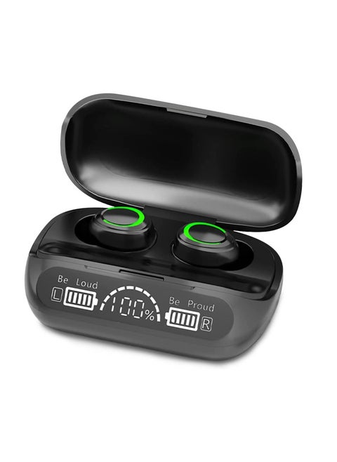 Wireless Earbuds Bluetooth 5.2 Earphones with Mic in-Ear Headphones IP5 Waterproof Stereo Sound LCD Display for Sports Running Working