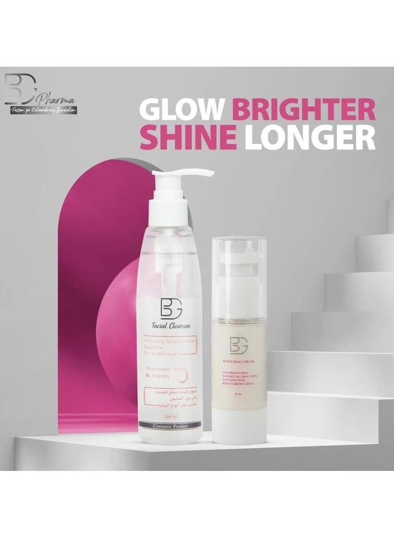 BG Whitening Cream – Brightening & Even Tone Face Cream – Lightweight Daily Moisturizer for Radiant & Smooth Skin – Suitable for All Skin Types – 30ml - Image 2