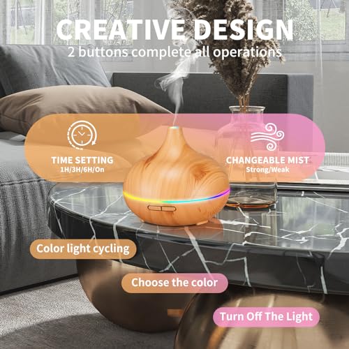 HLS Aroma Diffusers for Essential Oils Large Room with 10 Essential Oils,Ultrasonic Aromatherapy Diffuser for Home Bedroom, Cool Mist Humidifier Vaporizer - Image 4