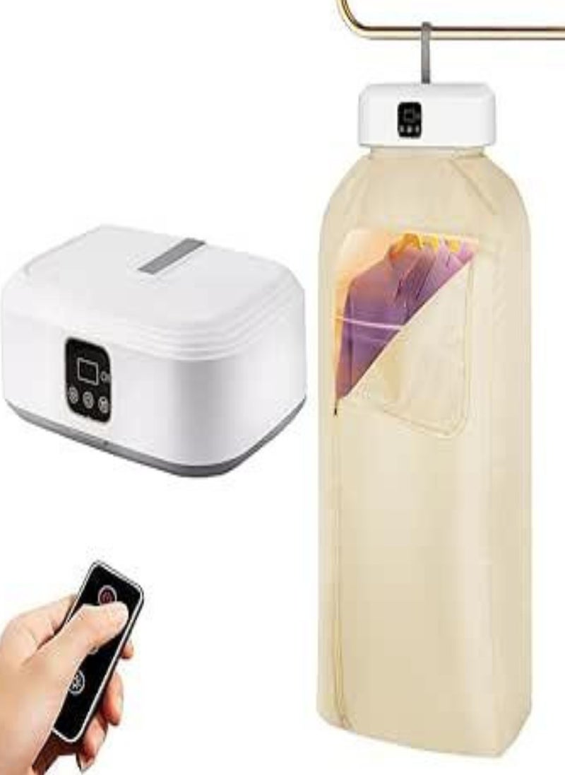 Portable Clothes Dryer, Mini Laundry Dryers with Remote Control, Quick and Easy to Use Small Compact Foldable Electric Drying Machine with Dry Bag for Travel, RV, Home, Apartment - Image 1
