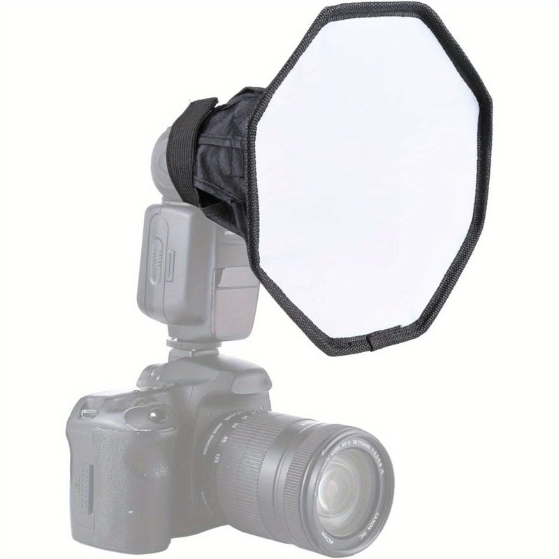 Octagonal Soft White Light Cover Softbox For Flash Photography 8 Inch With Carry Bag - Image 1