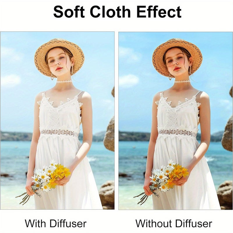 Octagonal Soft White Light Cover Softbox For Flash Photography 8 Inch With Carry Bag - Image 4