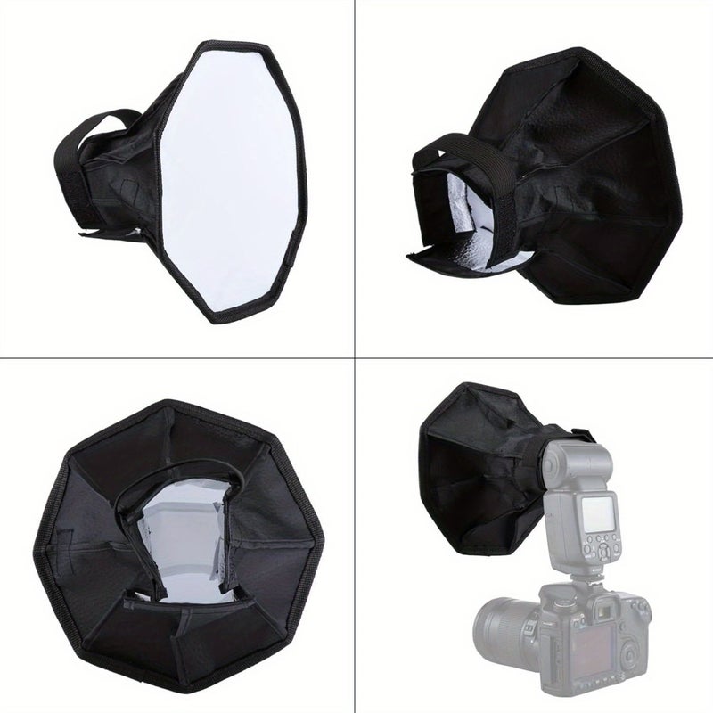Octagonal Soft White Light Cover Softbox For Flash Photography 8 Inch With Carry Bag - Image 5