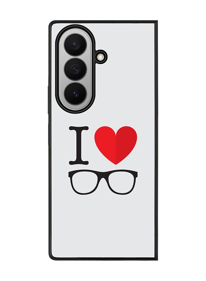 Stylizedd For Samsung Galaxy Z Fold7 Case,Slim fit Camera Protection, Shockproof Thin Phone cover  - I Love Glasses