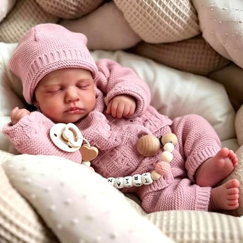 Anano دمية أنانو كاملة من السيليكون للأطفال 20 بوصة دمى الأطفال المولودين من السيليكون بجسم كامل دمية واقعية تشبه الأطفال الفتيات المولودين الذين يبدو أنهم حقيقيون مع ملحقات - Image 1