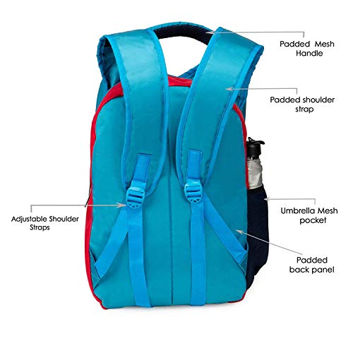 DZert Clasy Reguler Laptop Backpack College Bag for Boys Girls 21 L Blue White - Image 3