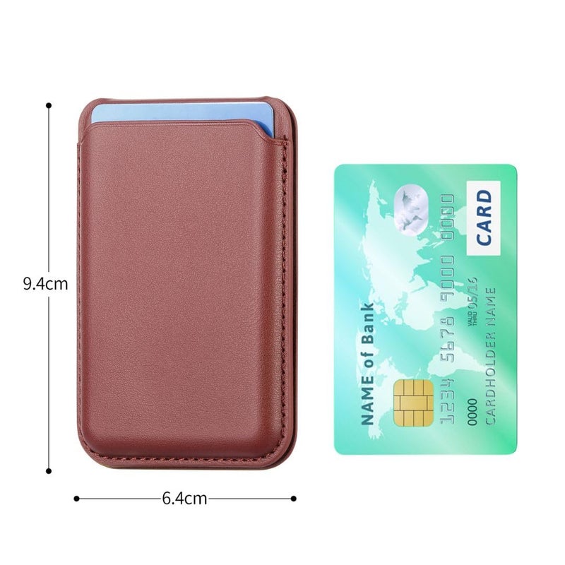 Bracevor Wallet Card Holder case Pouch with Stand for All Smartphones : Red (3M Adhesive Tape, PU Leather) - Image 4