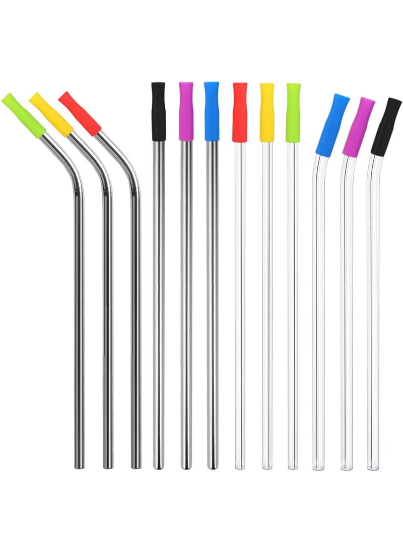 CampTek Silicone Straw TipsMulticolored Food Grade Silicone Straw Tip Covers Fit for 8mm Wide Stainless Steel Straws And Glass Straws  - Image 3