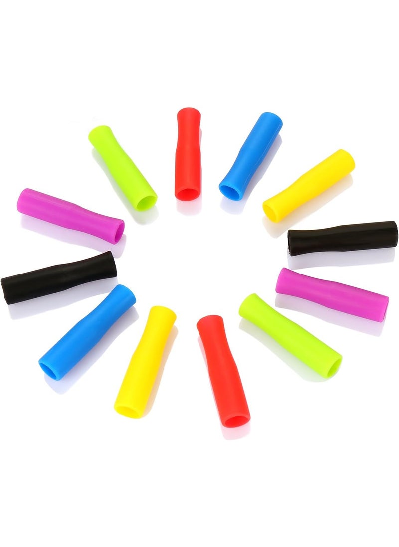CampTek Silicone Straw TipsMulticolored Food Grade Silicone Straw Tip Covers Fit for 8mm Wide Stainless Steel Straws And Glass Straws  - Image 2