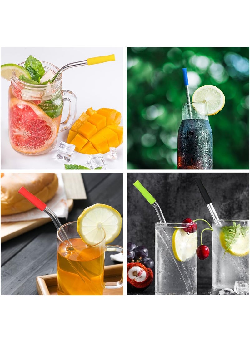 CampTek Silicone Straw TipsMulticolored Food Grade Silicone Straw Tip Covers Fit for 8mm Wide Stainless Steel Straws And Glass Straws  - Image 5