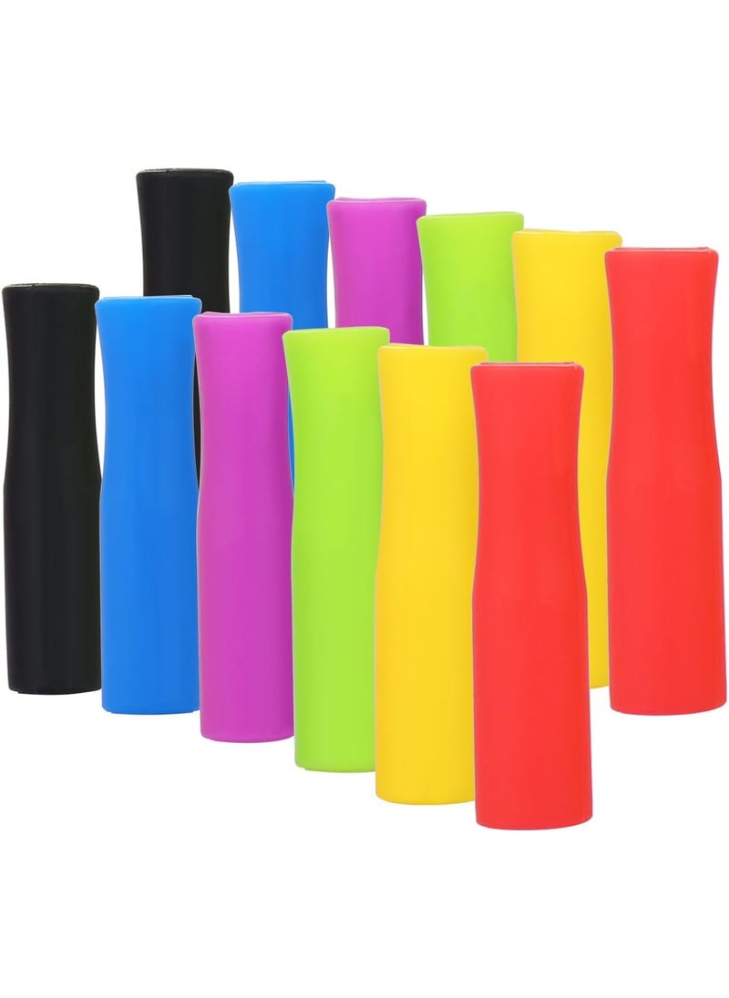 CampTek Silicone Straw TipsMulticolored Food Grade Silicone Straw Tip Covers Fit for 8mm Wide Stainless Steel Straws And Glass Straws  - Image 1